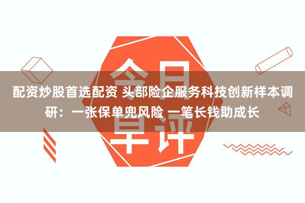 配资炒股首选配资 头部险企服务科技创新样本调研：一张保单兜风险 一笔长钱助成长