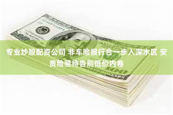 专业炒股配资公司 非车险报行合一步入深水区 安责险亟待告别低价内卷