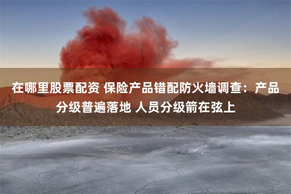 在哪里股票配资 保险产品错配防火墙调查：产品分级普遍落地 人员分级箭在弦上