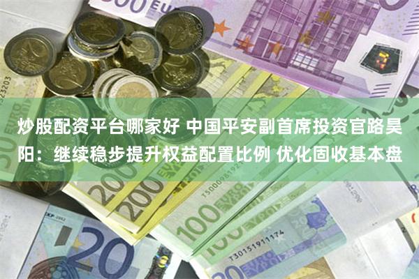 炒股配资平台哪家好 中国平安副首席投资官路昊阳：继续稳步提升权益配置比例 优化固收基本盘
