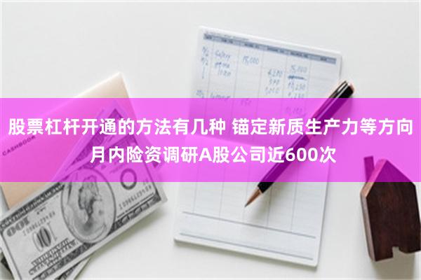 股票杠杆开通的方法有几种 锚定新质生产力等方向 月内险资调研A股公司近600次