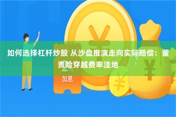 如何选择杠杆炒股 从沙盘推演走向实际赔偿：董责险穿越费率洼地