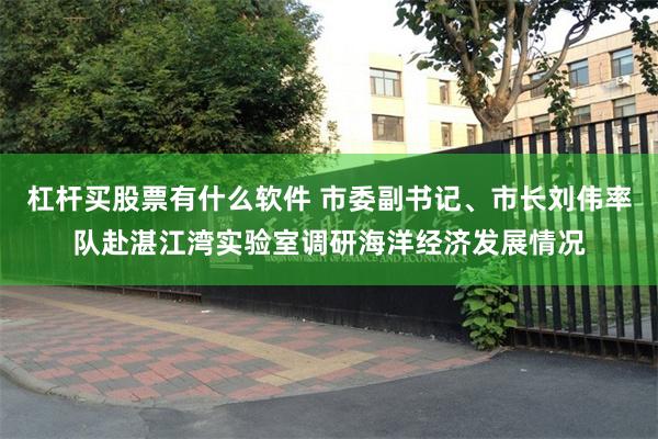 杠杆买股票有什么软件 市委副书记、市长刘伟率队赴湛江湾实验室调研海洋经济发展情况