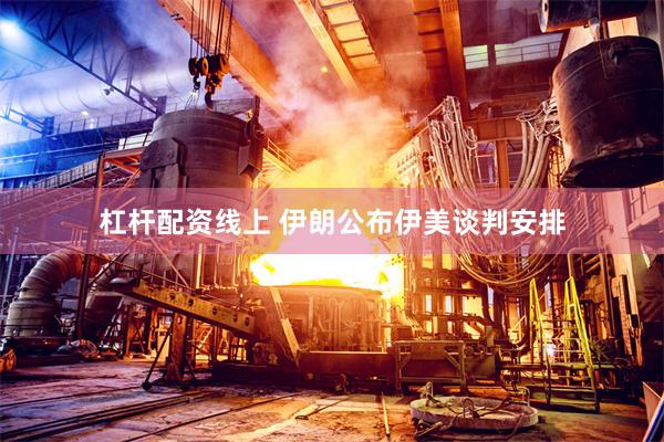 杠杆配资线上 伊朗公布伊美谈判安排