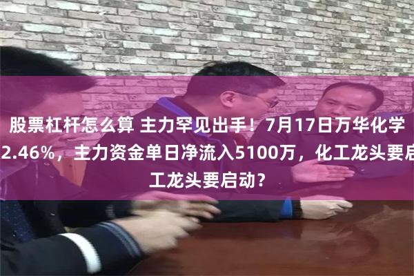 股票杠杆怎么算 主力罕见出手!7月17日万华化学大涨2.46%,主力资金单日净流入5100万,化工龙头要启动?