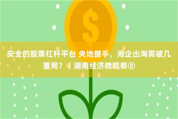 安全的股票杠杆平台 央地握手,湘企出海需破几重局?丨湖南经济微观察⑧