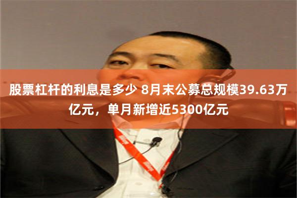 股票杠杆的利息是多少 8月末公募总规模39.63万亿元，单月新增近5300亿元